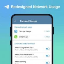 Обновлённый раздел Использование трафика