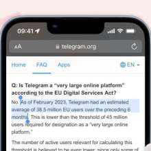 Аудитория Telegram в Евросоюзе 8.5% населения